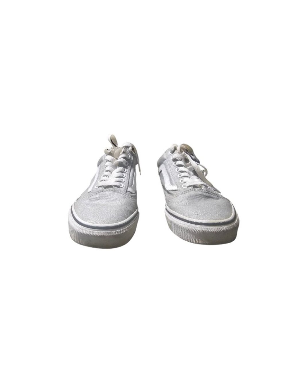 Vans Old Skool Silver Metallic Glitter Shoes Mens 8.5 Womens 10 EU 41